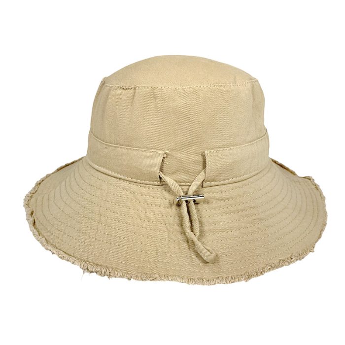UPF 50+Wide Brim Cotton Bucket Hat with Chin Cord - Image 2