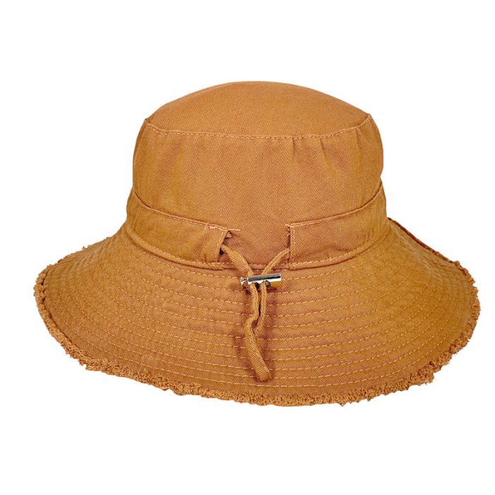 UPF50+ Wide Brim Cotton Bucket Hat with Chin Cord - Image 2