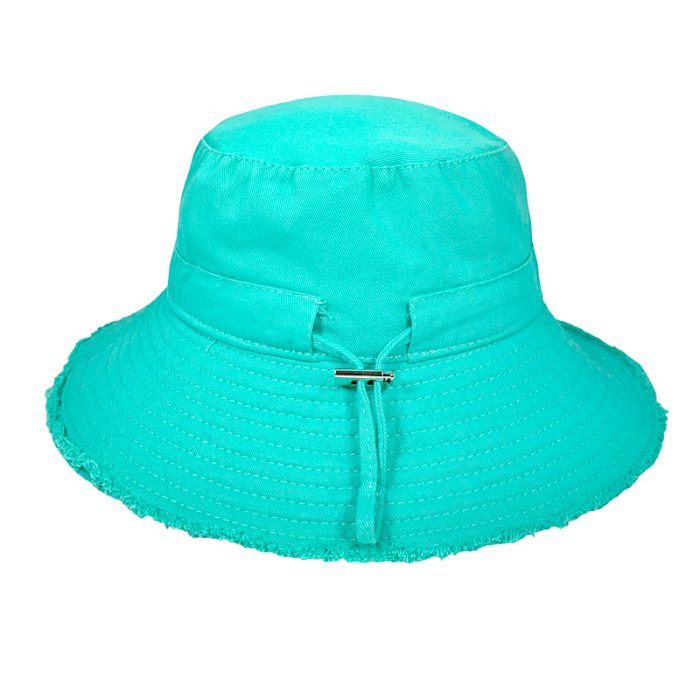 UPF50+ Wide Brim Cotton Bucket Hat with Chin Cord - Image 2