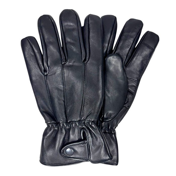 Genuine Leather Button Glove with Warm Lining ? Size XL