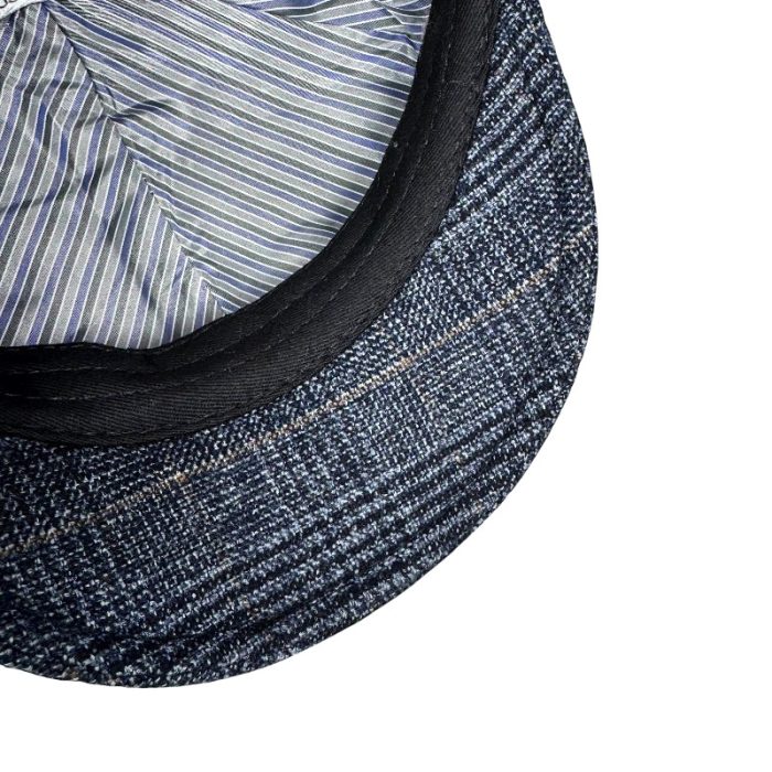 Wool Blend Plaid Ivy Cap with Lining - M - Image 2