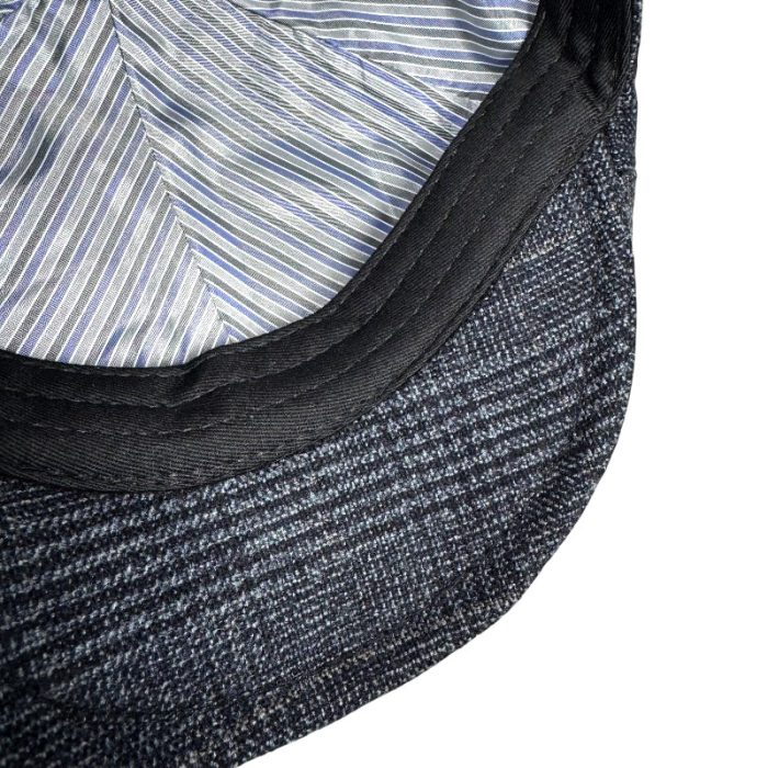 Wool Blend Plaid Ivy Cap with Lining - L - Image 2