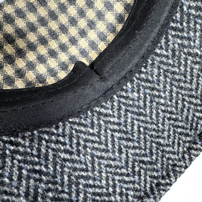 Wool Blend Herringbone Newsboy Cap- M - Image 2