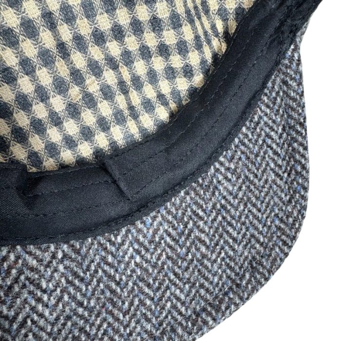 Wool Blend Herringbone Newsboy Cap- M - Image 2