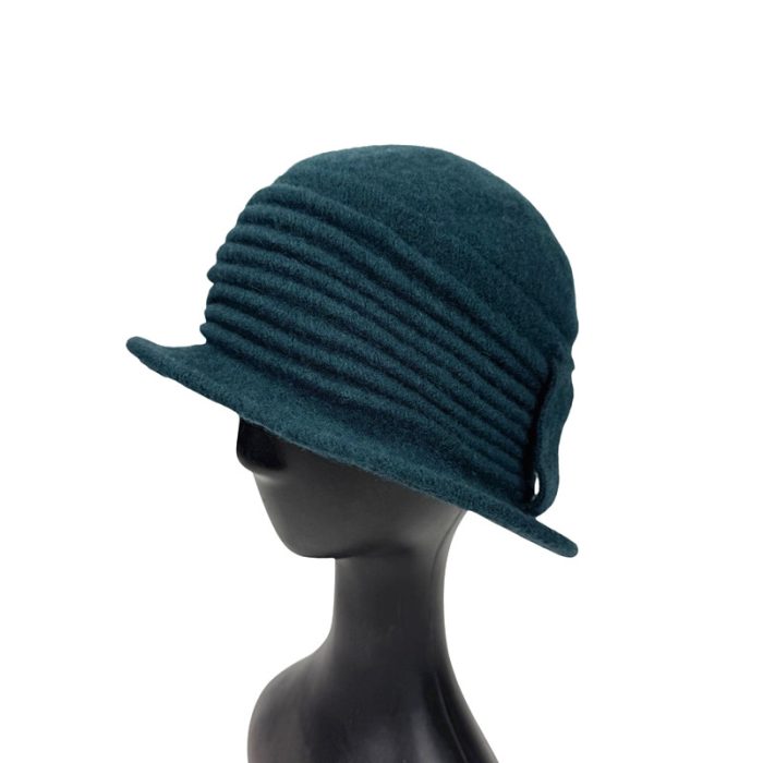 Elegant Pleated Soft Wool Hat
