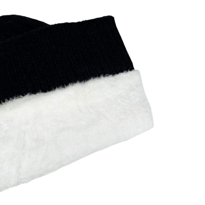 Classic Solid Color Beanie with Fleece Lining - Image 2