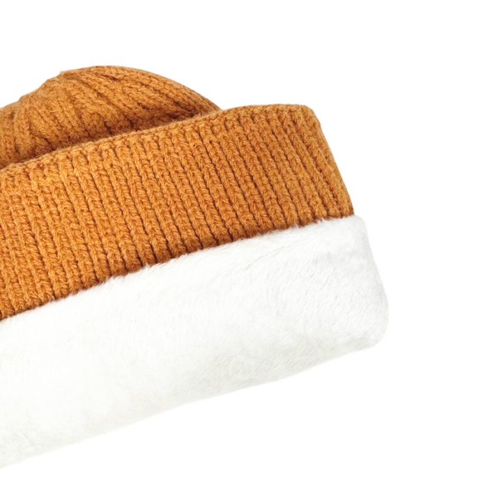 Classic Solid Color Beanie with Fleece Lining - Image 2