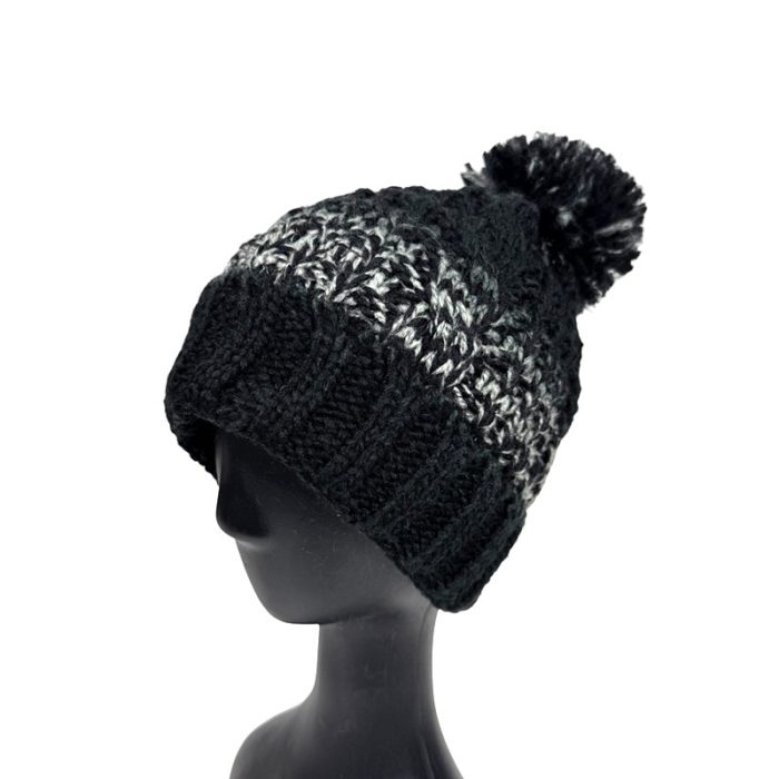 Colorful Chunky Beanie with Pom