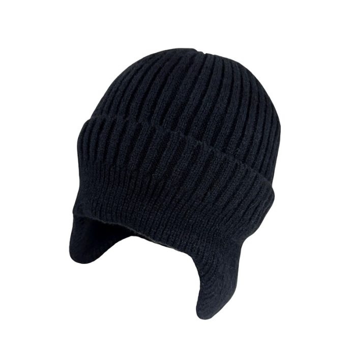 Ear Cover Beanie with Fleece Lining