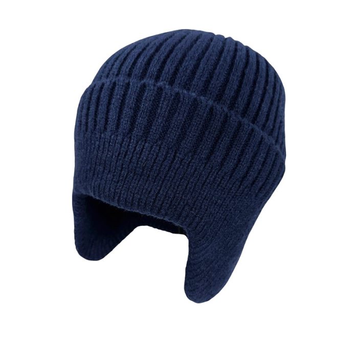 Ear Cover Beanie with Fleece Lining