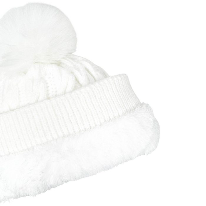 Cable Beanie with Pom - Image 2