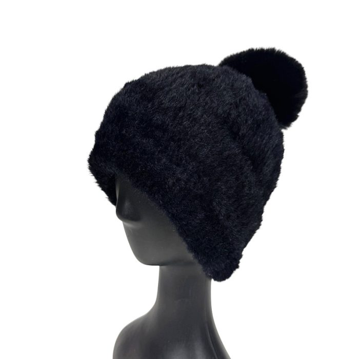 Fluffy Beanie with Pom