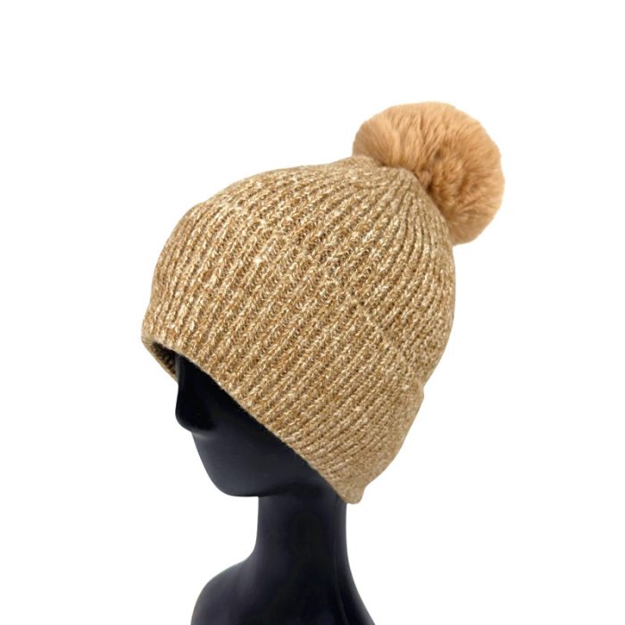 Melange Beanie with Fleece Lining