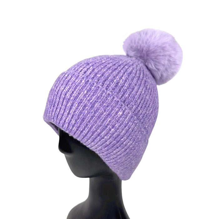 Melange Beanie with Fleece Lining