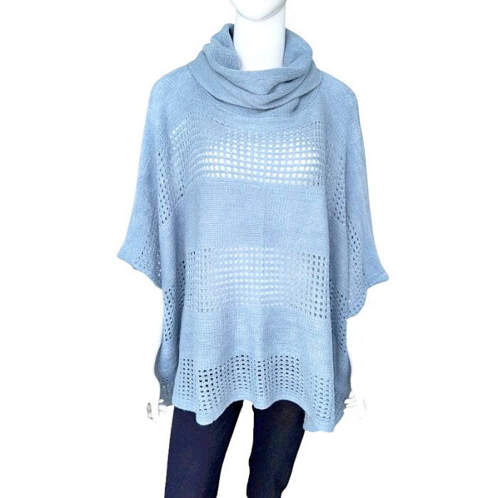 Stylish Cowl Neck Pullover Poncho