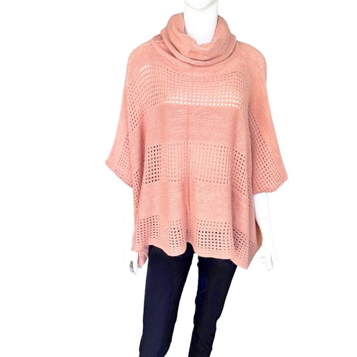 Stylish Cowl Neck Pullover Poncho