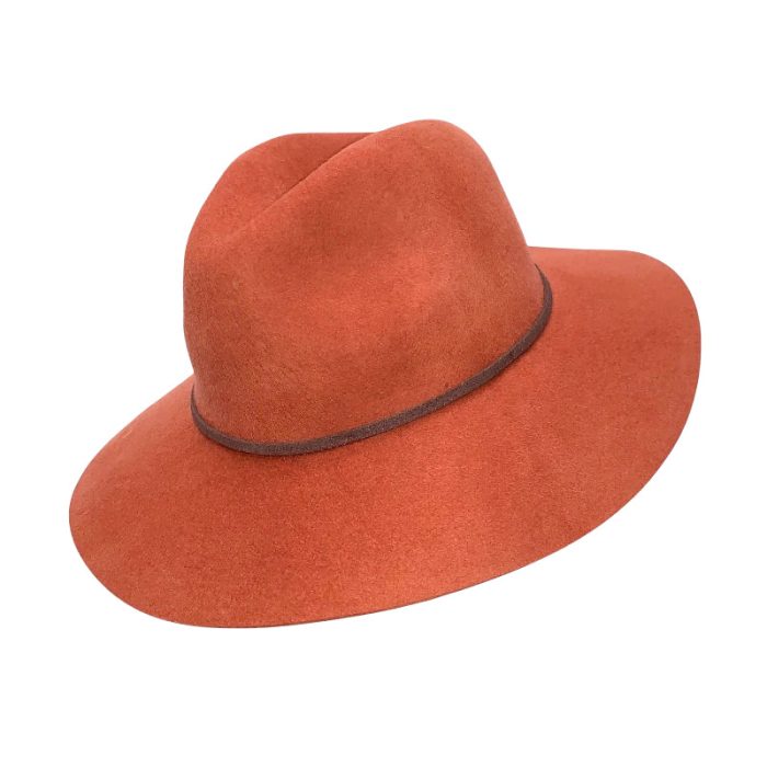Stylish Wool Felt Fedora Hat with Suede Band Deco