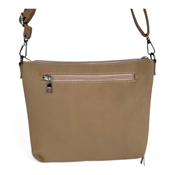 Vegan Suede Boho Fringe Crossbody Bag - Image 2