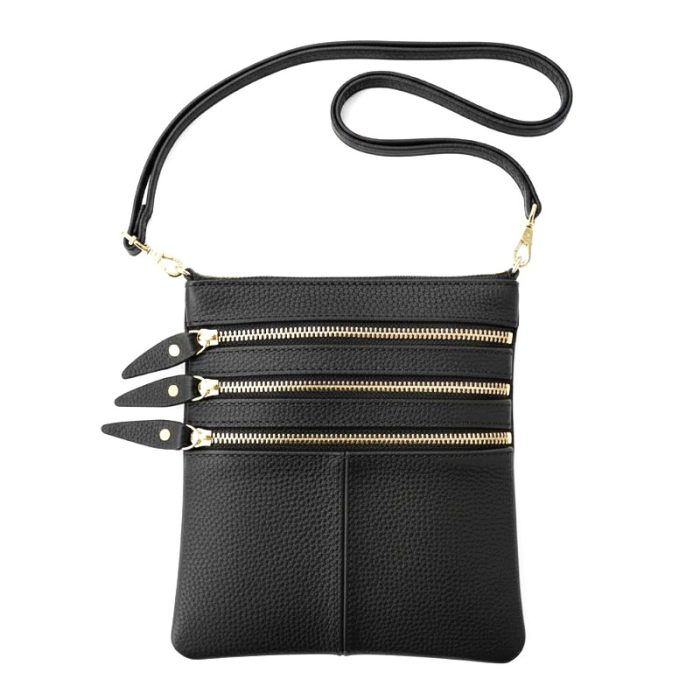 Multi-Zip Crossbody Bag