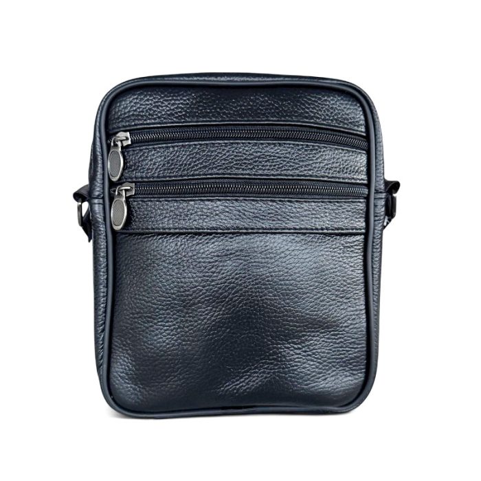 Genuine Leather Multi-Pocket Crossbody Bag - Image 2