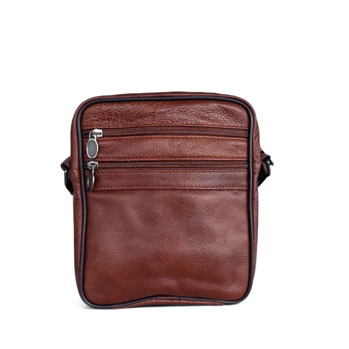 Genuine Leather Multi-Pocket Crossbody Bag - Image 2