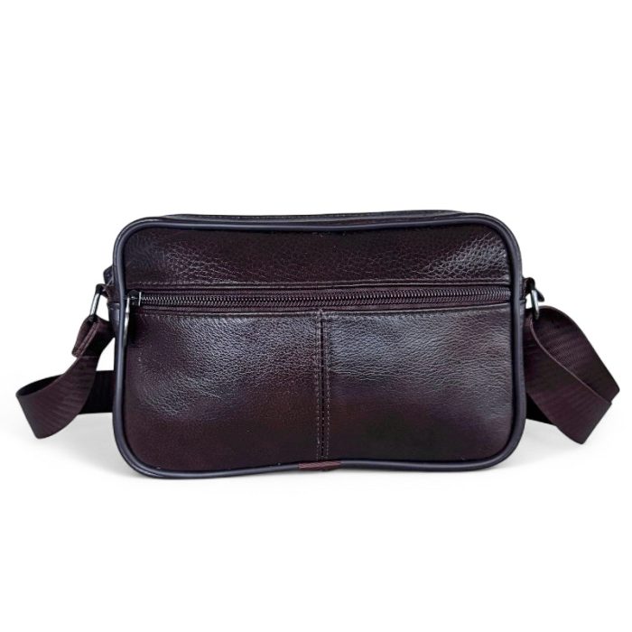 Genuine Leather Multi-Pocket Crossbody Bag - Image 2
