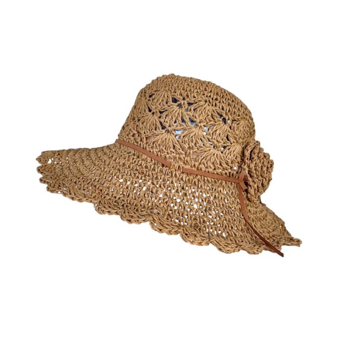Crochet Hat with Flower Deco