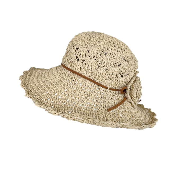 Crochet Hat with Flower Deco