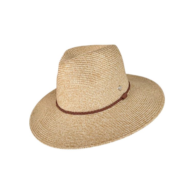 Luxe Packable Fedora Hat with Suede Band Deco