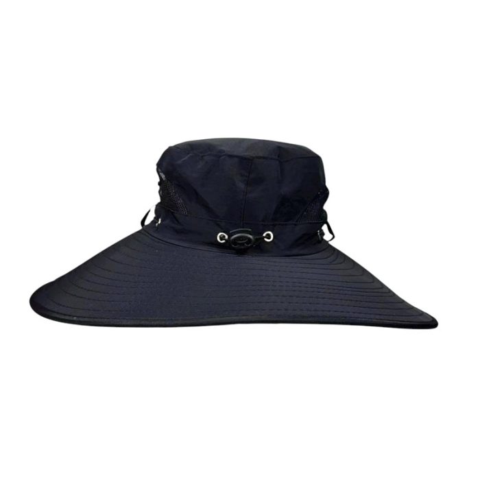 Wide Brim UV Protection Sun Hat with Chin Cord and Toggle - Image 2