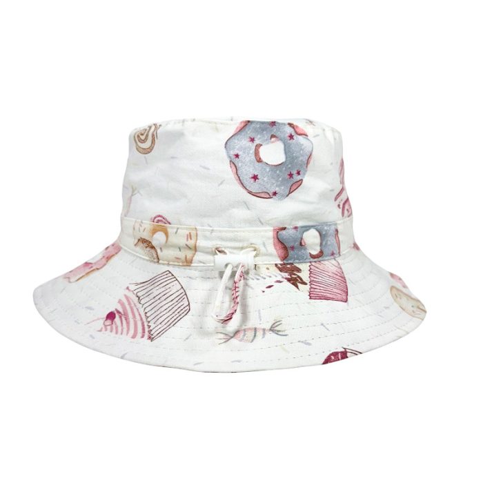 Kids Cotton Hat with Adjustable Toggle and Chin Cord - Image 2