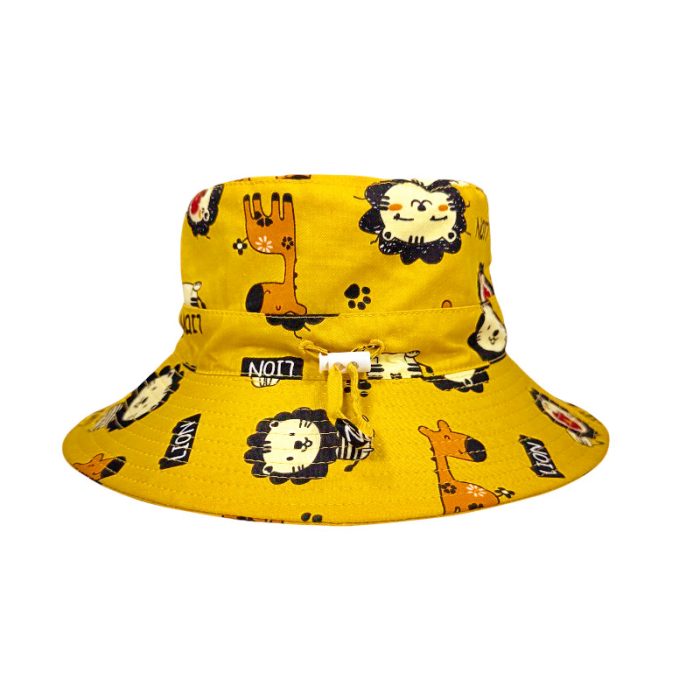 Kids Cotton Hat with Adjustable Toggle and Chin Cord - Image 2