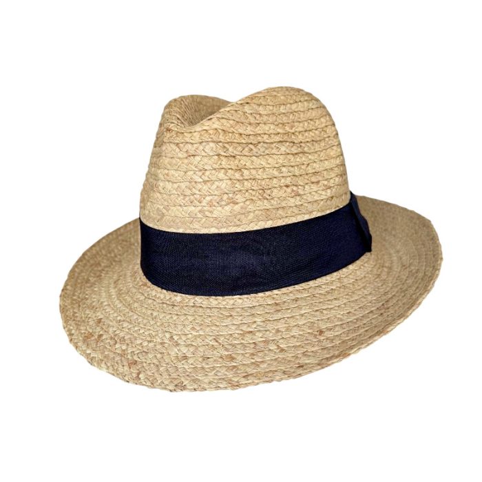 Classic Raffia Trilby Hat with Band