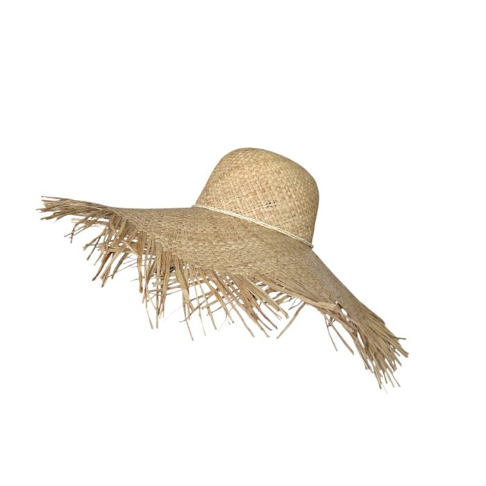 Jumbo Rough Edge Raffia Hat