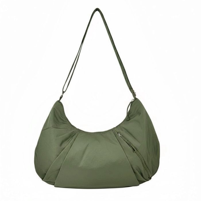 Large Pleated Crescent Active Bag