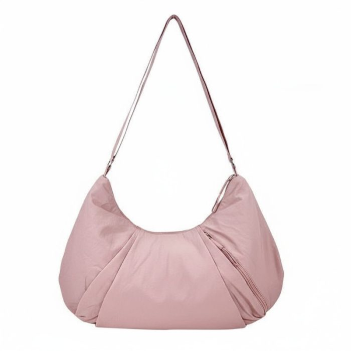 Large Pleated Crescent Active Bag