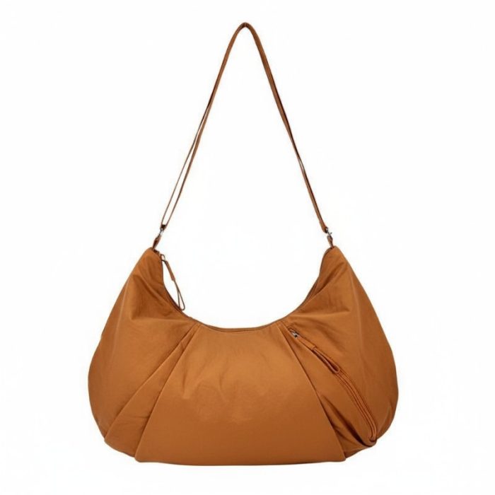 Large Pleated Crescent Active Bag