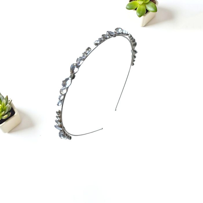 Luxe Metal Hair Crown - Crystal