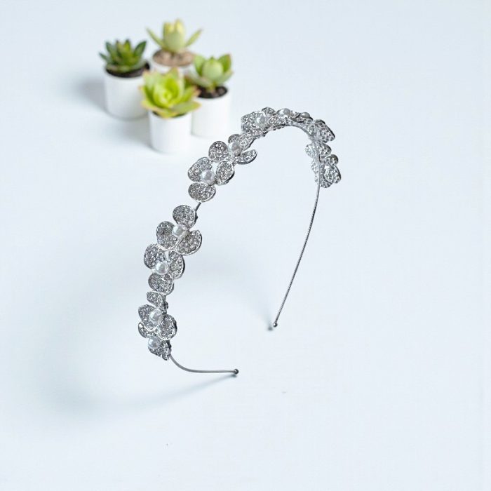 Luxe Metal Hair Crown - Flower
