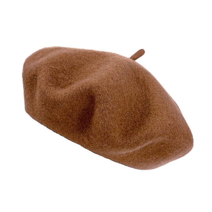 Stylish Wool Blend Beret-Brown