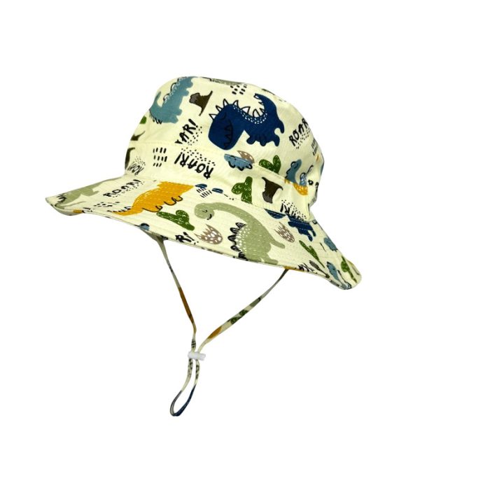 Kids Cotton Hat with Adjustable Toggle and Chin Cord