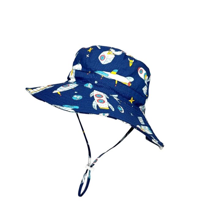 Kids Cotton Hat with Adjustable Toggle and Chin Cord